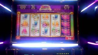 Clairvoyant Cat slot bonus 2 retriggers at Showboat Casino AC