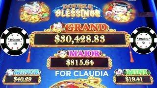 •️DOUBLE BLESSINGS LONG SESSION FOR CLAUDIA •️MOHEGAN SUN SLOT MACHINE
