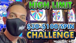 High Limit $30-$100/Spin CHALLENGE ⋆ Slots ⋆ Pinball & Wheel of Fortune Slots