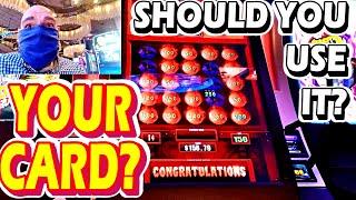 SHOULD YOU USE YOUR PLAYERS CARD IN THE CASINO? * BIG WIN WITH IT IN OR OUT? Las Vegas Slot Machines