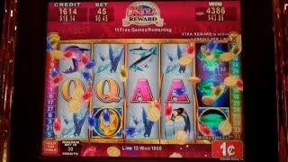 Arctic Diamonds Xtra Reward Slot Machine Bonus + Retrigger - 30 Free Spins - BIG WIN