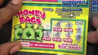 Mass Lottery Part 7 - Full Book Money Bags Scratch Tickets