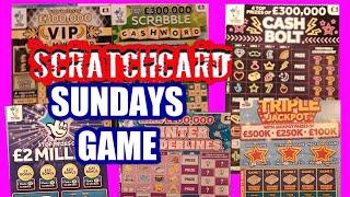 Scratchcards. CASH BOLT...W/Wonderlines.. SCRABBLE CASHWORD..VIP CASHWORD Triple J