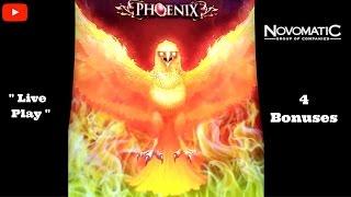 ( First Attempt ) Novomatic - Phoenix : Live Play , 4 Bonuses