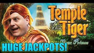 • HUGE JACKPOT$ ON TEMPLE OF THE TIGER • 18 FREE GAMES