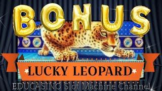 • Lucky Leopard • 2 Bonus Wins !!• By Aristocrat Slot