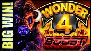 •BOOSTED BIG WIN!!• SUPER FREE GAMES! WONDER 4 BOOST Slot Machine Bonus