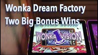 WILLY WONKA DREAM FACTORY SLOT - 2 Bonus Wins