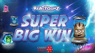 SUPER BIG WIN ON REACTOONZ SLOT (PLAY'N GO) - 3€ BET!
