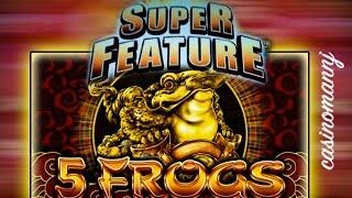 5 Frogs Slot - SUPER FEATURE! - *NICE WIN* - Slot Machine Bonus