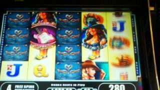 WMS County girl bonus round free spins slot machine