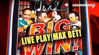 SAVED IN THE END! TMZ SLOT - "LIVE PLAY" - MAX BET! - Big Win - (Casinomannj) - Slot Machine Bonus