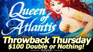Queen of Atlantis Slot Machine - Winning Throwback Thursday, $100 Double or Nothing!