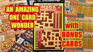 What a.....One Card Wonder Game...With plenty of BONUS Scratchcards..WHoooooOOOOO