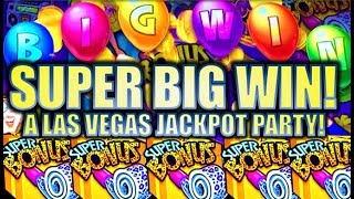 •SUPER BIG WIN!• • SUPER BONUS! NEW JACKPOT PARTY ULTIMATE PARTY SPIN Slot Machine Bonus (SG)