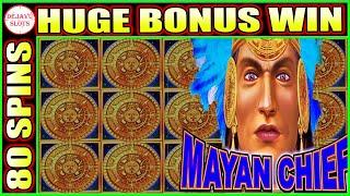 INCREDIBLE 80 SPINS PAYS HUGE WIN! Mayan Chief Slot Machine
