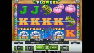 Flowers Slot - Freespin Feature - Big Win (194x Bet)