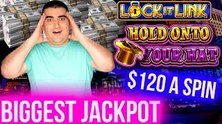 Winning Mega Bucks On Lock It Link Slot | My BIGGEST JACKPOT On High Limit Lock It Link