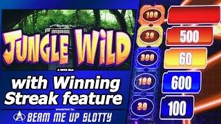 Jungle Wild Winning Streak Slot - Live Play, Free Spins Bonus and Winning Streak Features