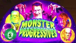 A Special Halloween Trip on the way to playing a Monster Progressives slot machine