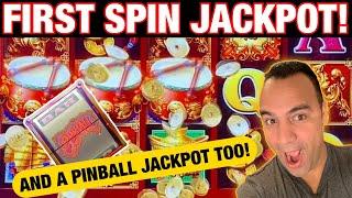 ⋆ Slots ⋆Dancing Drums 1st Spin JACKPOT HANDPAY!! | $25 Pinball JACKPOT! ⋆ Slots ⋆ ⋆ Slots ⋆ | Cleo 