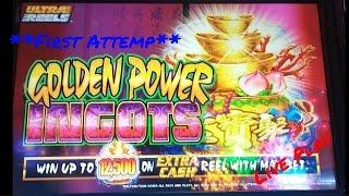 ( First Attempt ) Konami - Golden Power Ingots : 3 Line Hits & 4 Bonuses