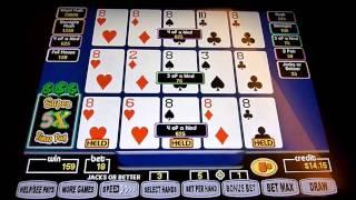 Super Times Pay Poker Jacks or Better Video Poker Slot Machine Win (queenslots)