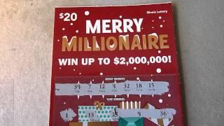 Day 20 of 30 - Full pack of 30 Scratchcards ($600) Merry Millionaire $20 Instant Lottery Tickets