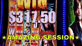 The Walking Dead 2 Slot Machine BIG WINS and BONUSES !!! NICE SESSION - All Features