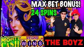 MIGHTY CASH SLOT★ Slots ★ VEGAS WINS! 24 SPINS $6.80 MAX BET BONUS, RETRIGGERS!★ Slots ★ HO-CHUNK GA