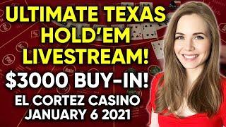 $650/HAND! LIVE: Ultimate Texas Hold’em!! $3000 Buy-in!! THE LIMITS HAVE GONE UP!!