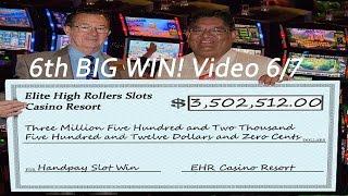 •Jackpot Journey to $3.5 Million Dollar Handpay 6/7 Vegas Casino High Roller Video Slot Machine • Si