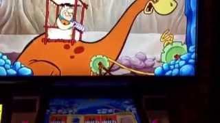 Flintstones Slot Machine Bonus Compilation Golden Nugget Casino Fremont St Las Vegas