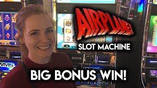 Airplane Slot Machine First Class Picking BONUS! Great WIN!