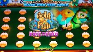 Gold Fish - *Race for the Gold Slot Bonus* - Progressive Win - Slot Machine Bonus