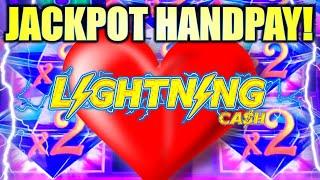 •JACKPOT HANDPAY!• LIGHTNING CASH HEART THROB • Slot Machine (Aristocrat)