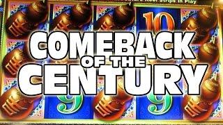 THE COMEBACK OF THE CENTURY -- Casino Slot Machine Bonus Wins!!