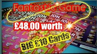 •Wow!•Scratchcard game•3x BIG MOMMIES.£10 cards•Purple Million•20x CASH•LUCKY LINES.. (classic)