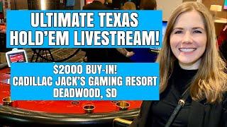 LIVE: Ultimate Texas Hold’em! $2000 Buy-in!! MY BIGGEST BETS EVER! Can I Win Big??