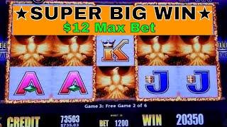 •SUPER BIG WIN•Fire Light Slot Machine $12 Max Bet Bonuses & HUGE WIN !  Live Slot Play(Aristocrat )
