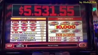 Double 7s Quick Hit $5 Slot Machine - San Manuel Casino [赤富士スロット] [カルフォルニア] [カジノ] [女子スロット] [勝利]