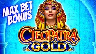 Cleopatra Gold Slot Machine Max Bet Bonus | Nice Session With FREE PLAY | Live Slot Play At Casino