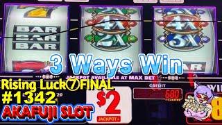 Rising Luck⑦FINAL⋆ Slots ⋆ 2 Jackpots Handpay 4x3x2x Jackpot Plus Slot, Triple Strike Slot Casino 赤富士スロット  完