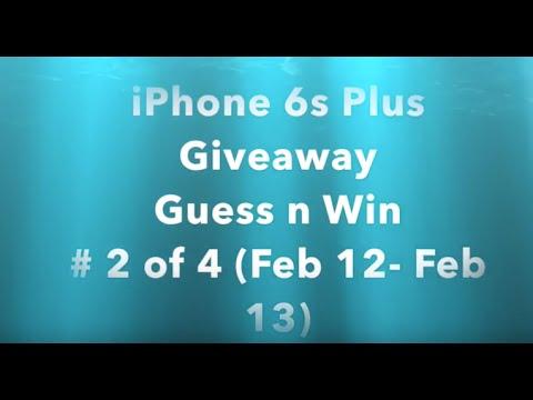 ** iPhone 6s Plus Giveaway Contest ** Guess n Win ** 2 of 4 ** CLOSED ** Feb 12-13 ** SLOT LOVER **