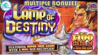 Lamp of Destiny Slot Machine - Konami - Multiple Bonuses!