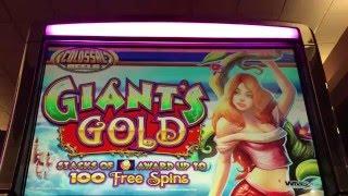 Giant's Gold Slot Machine ~ FREE SPIN BONUS ~ BIG WIN • DJ BIZICK'S SLOT CHANNEL