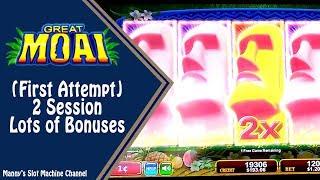 2 Session on Great Moai by Konami Live Play and Bonuses at Barona Casino Lakeside CA