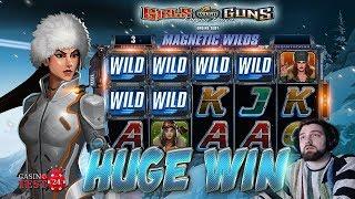 HUGE MEGA BIG WIN ON GIRLS WITH GUNS II SLOT (MICROGAMING) - 1,20€ BET!