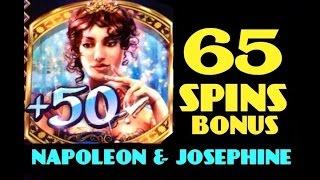 NAPOLEON & JOSEPHINE slot machine 65 spins BONUS WIN!