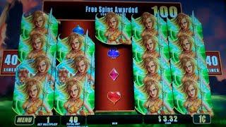 Cavegirl Dawn Slot Machine Bonus - 100 FREE SPINS with Locked Wilds - MEGA BIG WIN